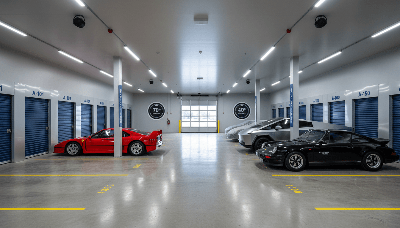 Secure dry storage facility at Pfeffer's Car Cave with video surveillance