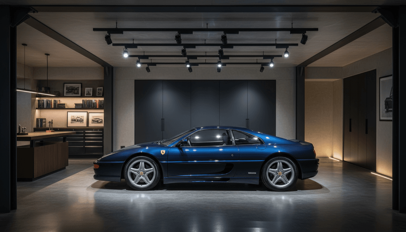 Classic car protected with cover in Pfeffer's Car Cave storage